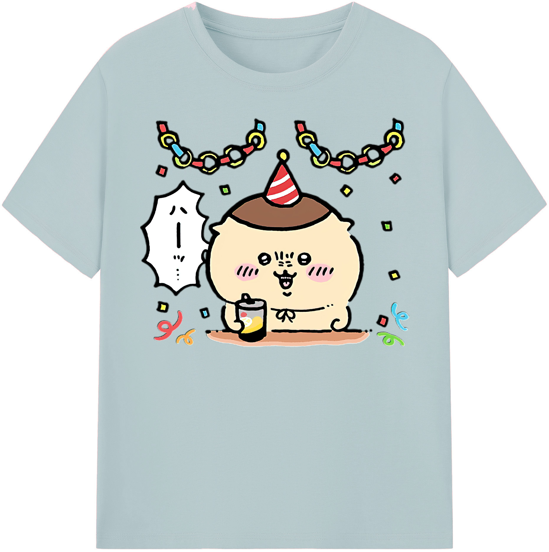 （画像用） ちいかわ くりまんじゅう Chii-kawa kuri manjū 綿100％半袖Tシャツ（フロントプリント）
